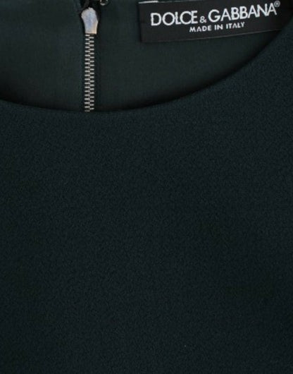 Dolce & Gabbana Enchanted Sicily Green Wool Silk Blend Blouse - Sandy Store ByNet