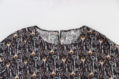 Dolce & Gabbana Enchanted Sicily Silk Blouse with Key Print - Sandy Store ByNet