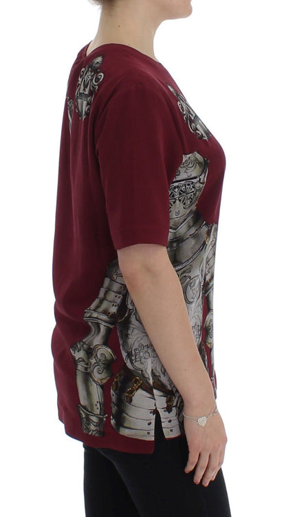 Dolce & Gabbana Enchanted Sicily Silk Blouse with Knight Print - Sandy Store ByNet