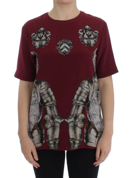 Dolce & Gabbana Enchanted Sicily Silk Blouse with Knight Print - Sandy Store ByNet