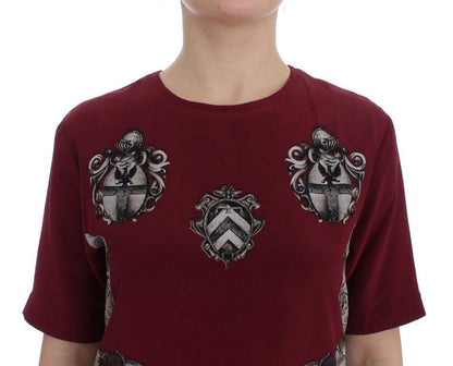 Dolce & Gabbana Enchanted Sicily Silk Blouse with Knight Print - Sandy Store ByNet