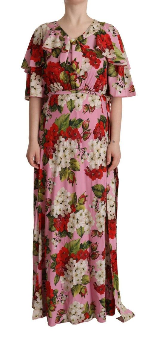 Dolce & Gabbana Enchanting Floral Silk Maxi Dress - Sandy Store ByNet