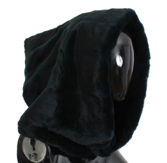 Dolce & Gabbana Exclusive Green Weasel Fur Hooded Scarf - Sandy Store ByNet