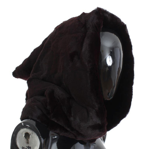 Dolce & Gabbana Exclusive Purple Weasel Fur Hooded Scarf - Sandy Store ByNet