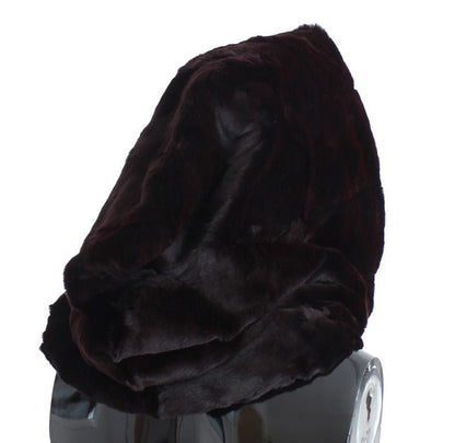 Dolce & Gabbana Exclusive Purple Weasel Fur Hooded Scarf - Sandy Store ByNet