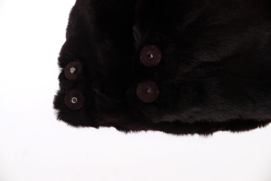 Dolce & Gabbana Exclusive Purple Weasel Fur Hooded Scarf - Sandy Store ByNet