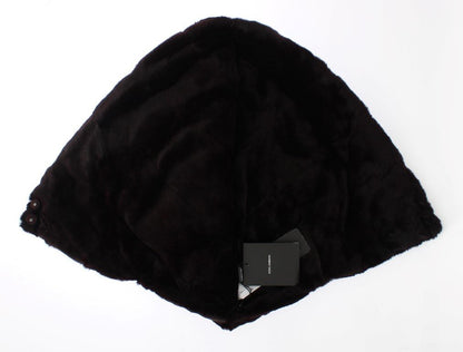 Dolce & Gabbana Exclusive Purple Weasel Fur Hooded Scarf - Sandy Store ByNet