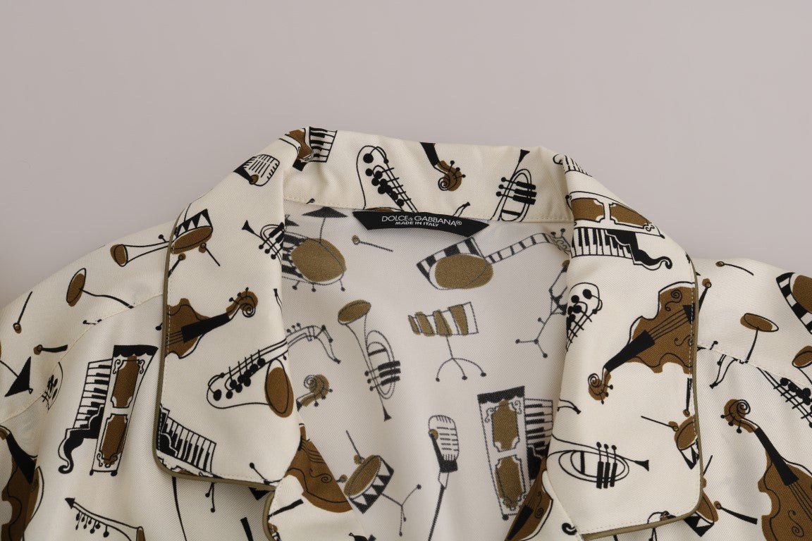 Dolce & Gabbana Exclusive Silk Casual Men's Shirt - JAZZ Motive - Sandy Store ByNet