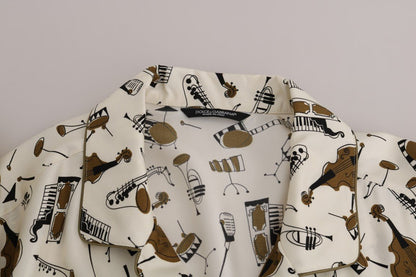 Dolce & Gabbana Exclusive Silk Casual Men's Shirt - JAZZ Motive - Sandy Store ByNet