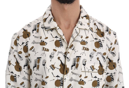 Dolce & Gabbana Exclusive Silk Casual Men's Shirt - JAZZ Motive - Sandy Store ByNet