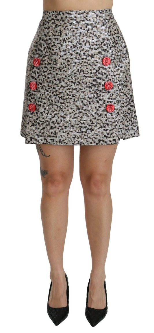 Dolce & Gabbana Exquisite Black Embellished High Waist Skirt - Sandy Store ByNet