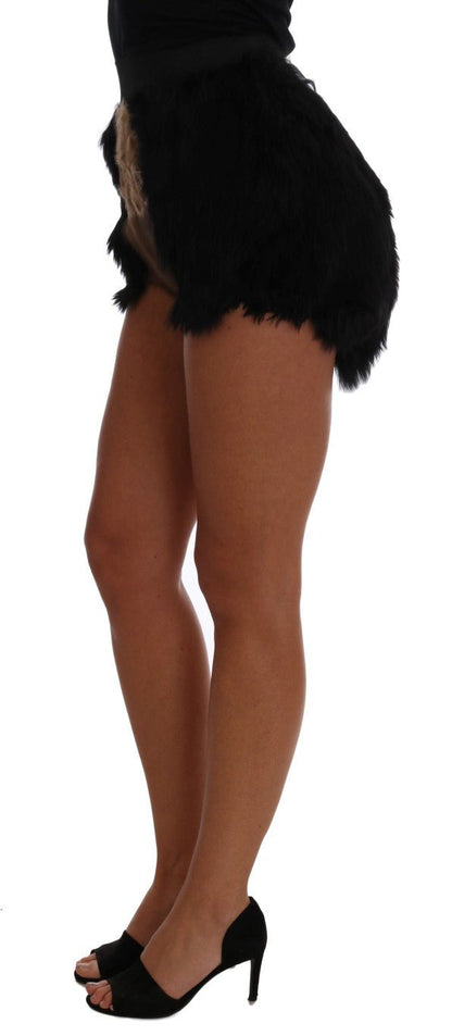 Dolce & Gabbana Exquisite Black Mink Fur Mini Shorts - Sandy Store ByNet