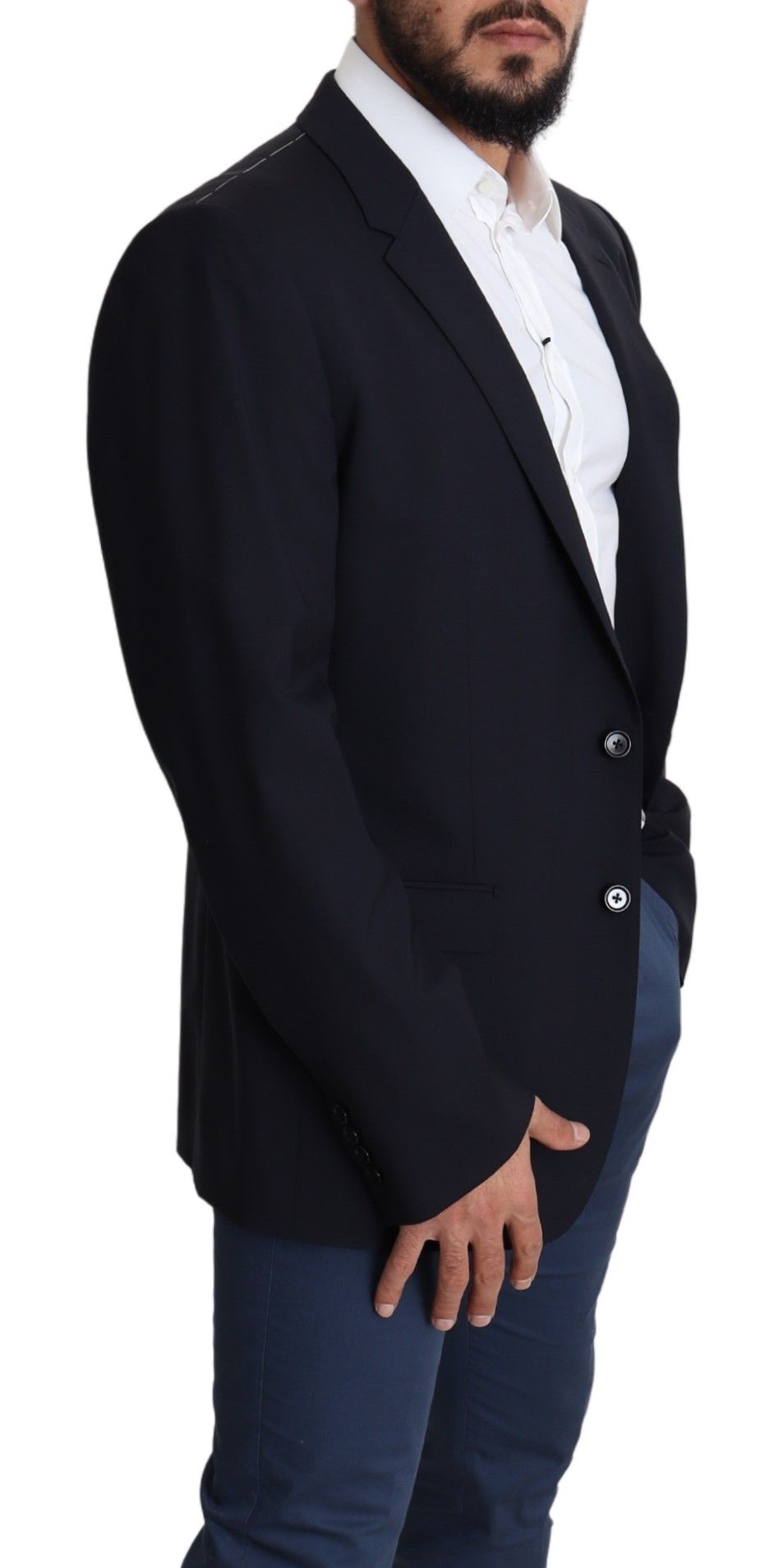 Dolce & Gabbana Exquisite Black Wool Stretch Martini Blazer - Sandy Store ByNet