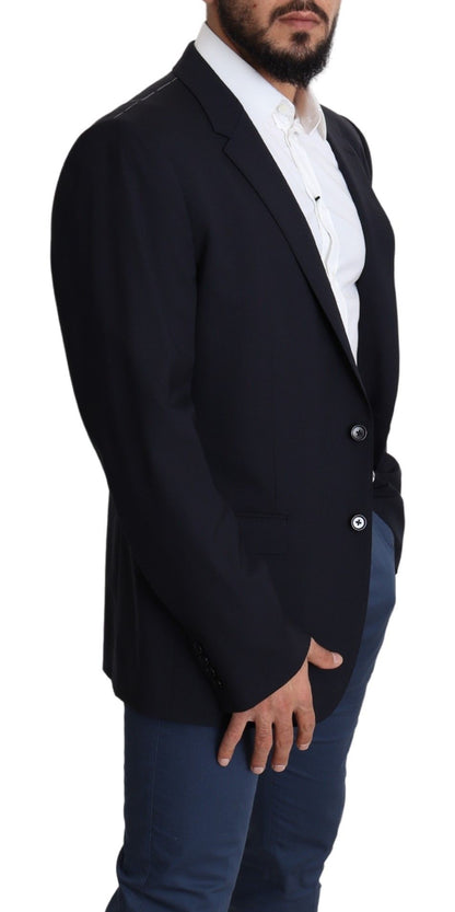 Dolce & Gabbana Exquisite Black Wool Stretch Martini Blazer - Sandy Store ByNet