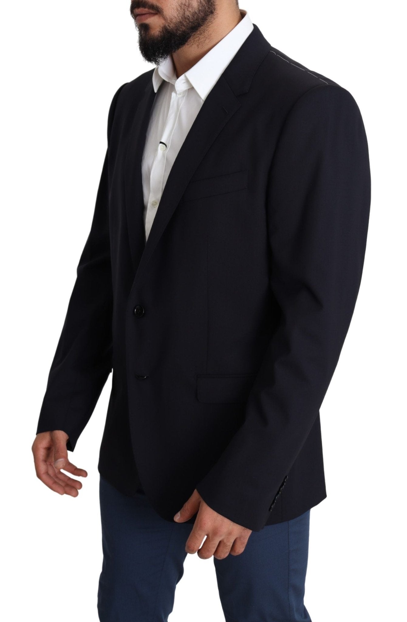 Dolce & Gabbana Exquisite Black Wool Stretch Martini Blazer - Sandy Store ByNet