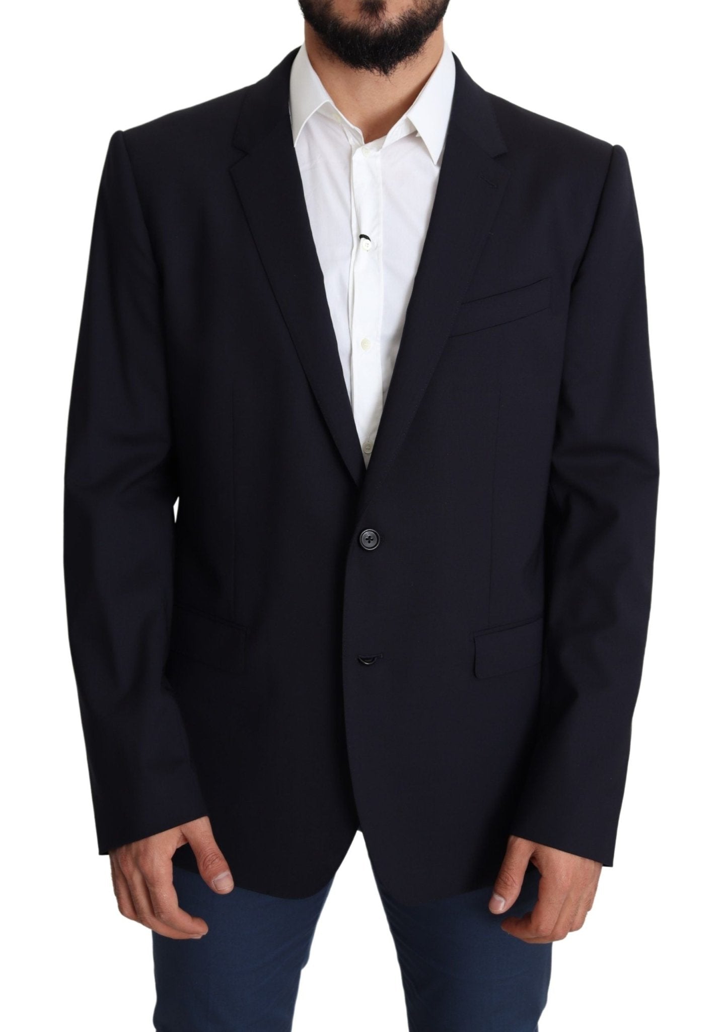 Dolce & Gabbana Exquisite Black Wool Stretch Martini Blazer - Sandy Store ByNet