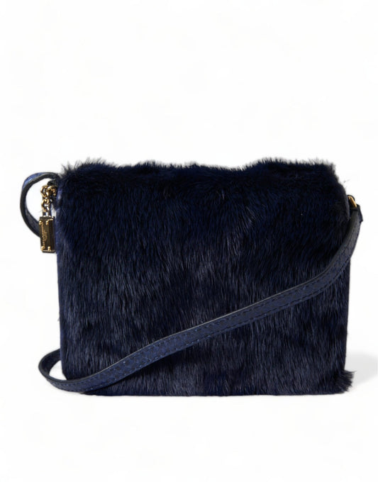 Dolce & Gabbana Exquisite Blue Mink Fur Shoulder Bag - Sandy Store ByNet