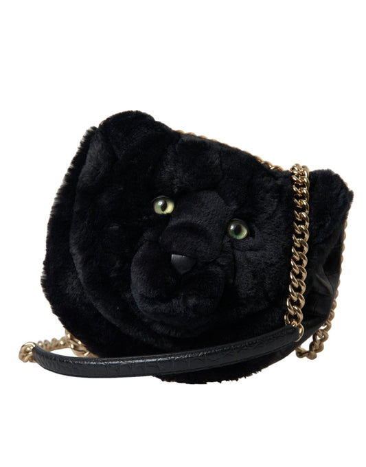 Dolce & Gabbana Exquisite Croc - Embossed Panther Shoulder Bag - Sandy Store ByNet