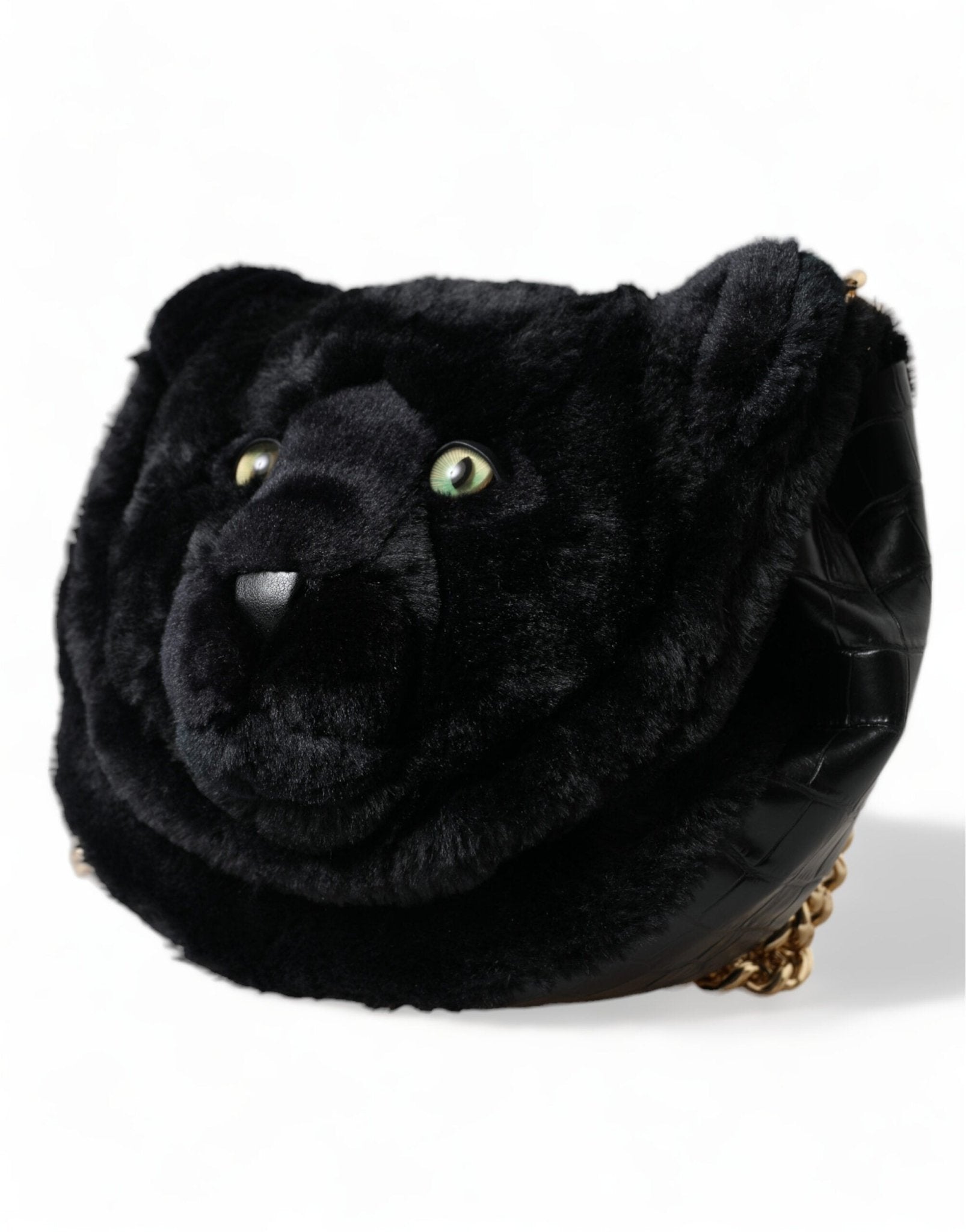 Dolce & Gabbana Exquisite Croc - Embossed Panther Shoulder Bag - Sandy Store ByNet