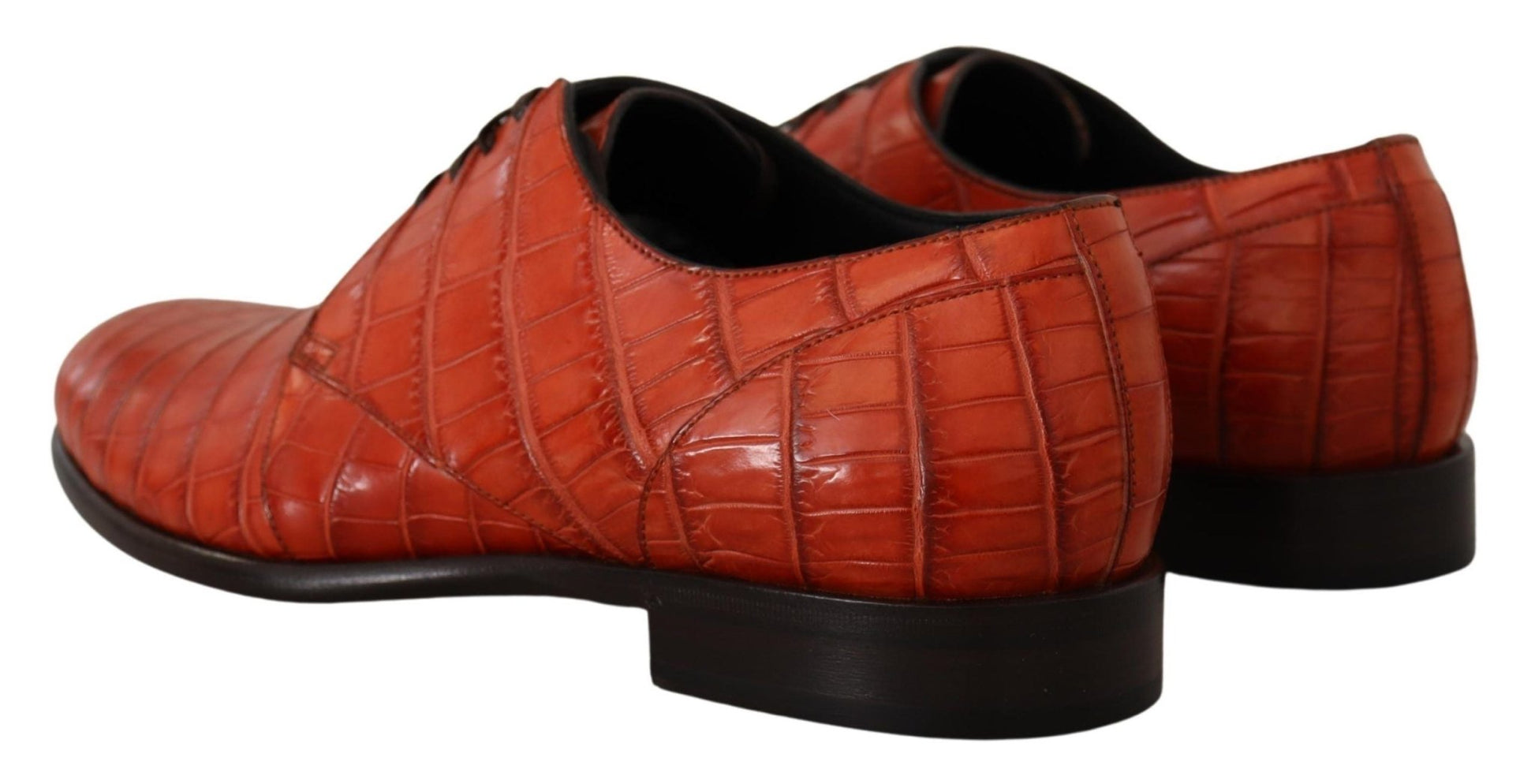 Dolce & Gabbana Exquisite Exotic Croc Leather Lace - Up Dress Shoes - Sandy Store ByNet