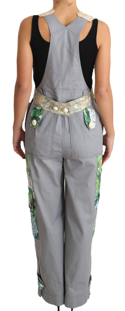 Dolce & Gabbana Exquisite Floral Embellished Denim Overalls - Sandy Store ByNet