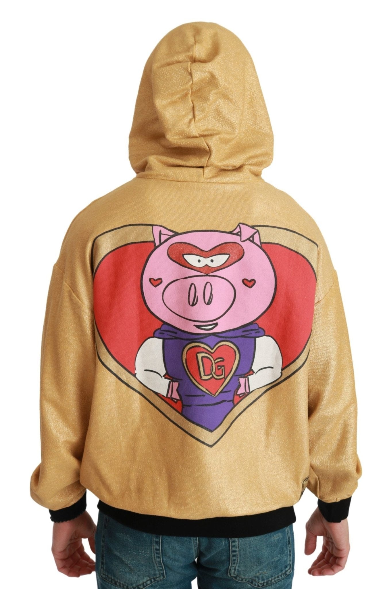 Dolce & Gabbana Exquisite Gold Hooded Cotton Sweater - Sandy Store ByNet