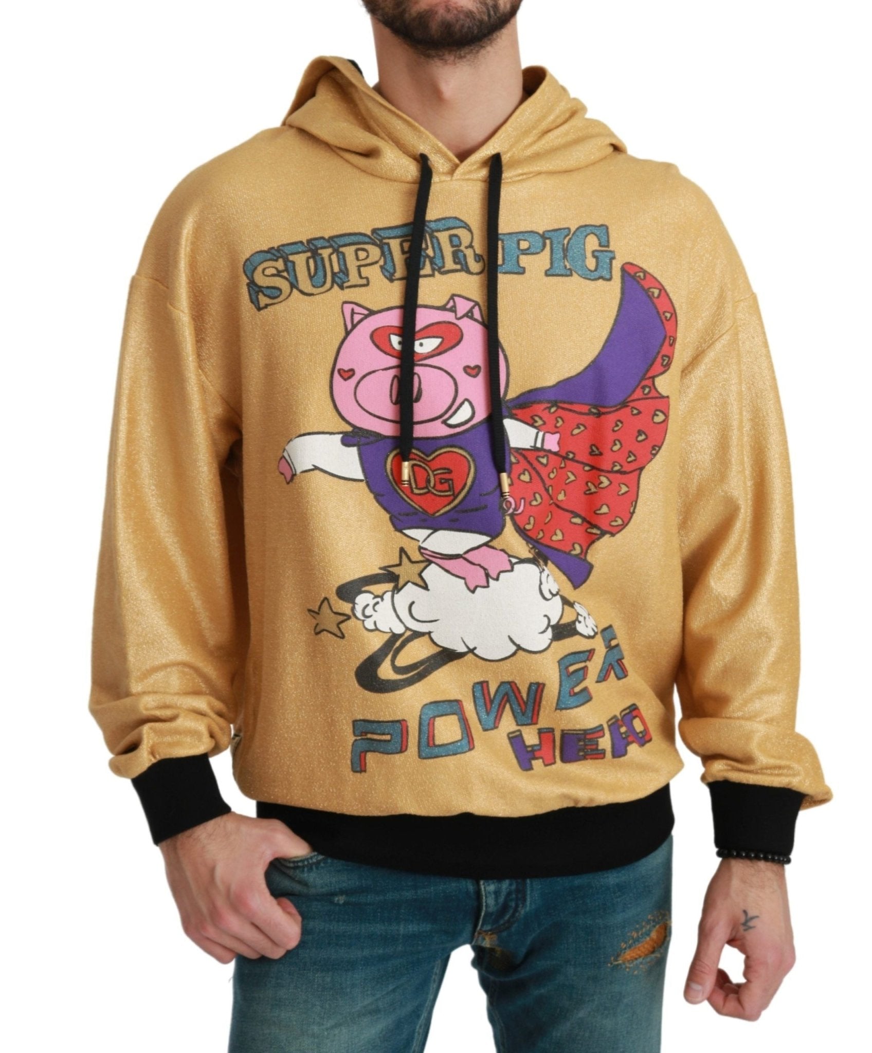 Dolce & Gabbana Exquisite Gold Hooded Cotton Sweater - Sandy Store ByNet