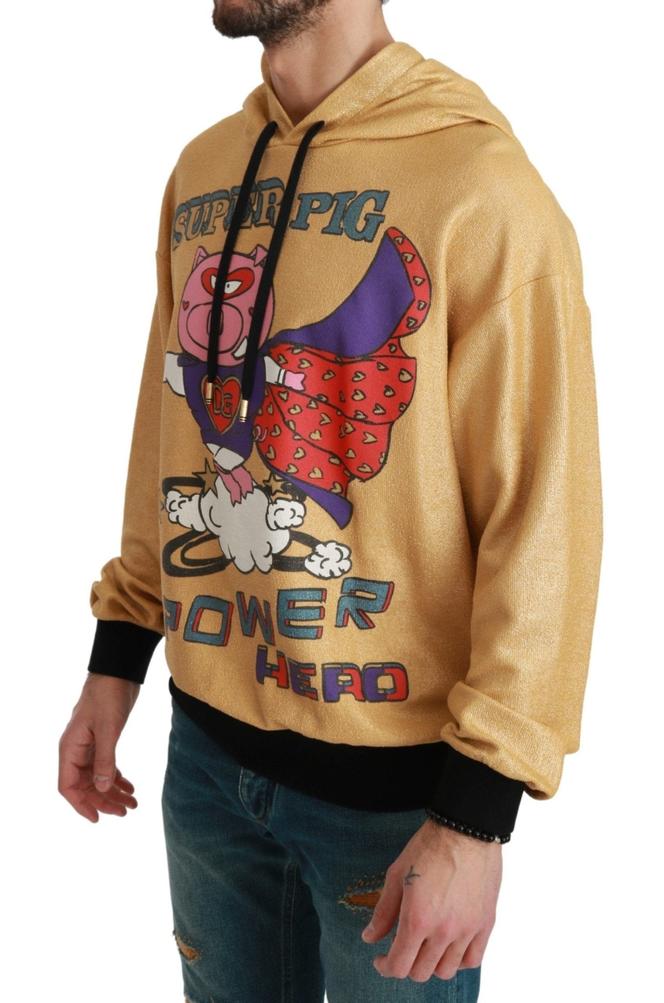 Dolce & Gabbana Exquisite Gold Hooded Cotton Sweater - Sandy Store ByNet