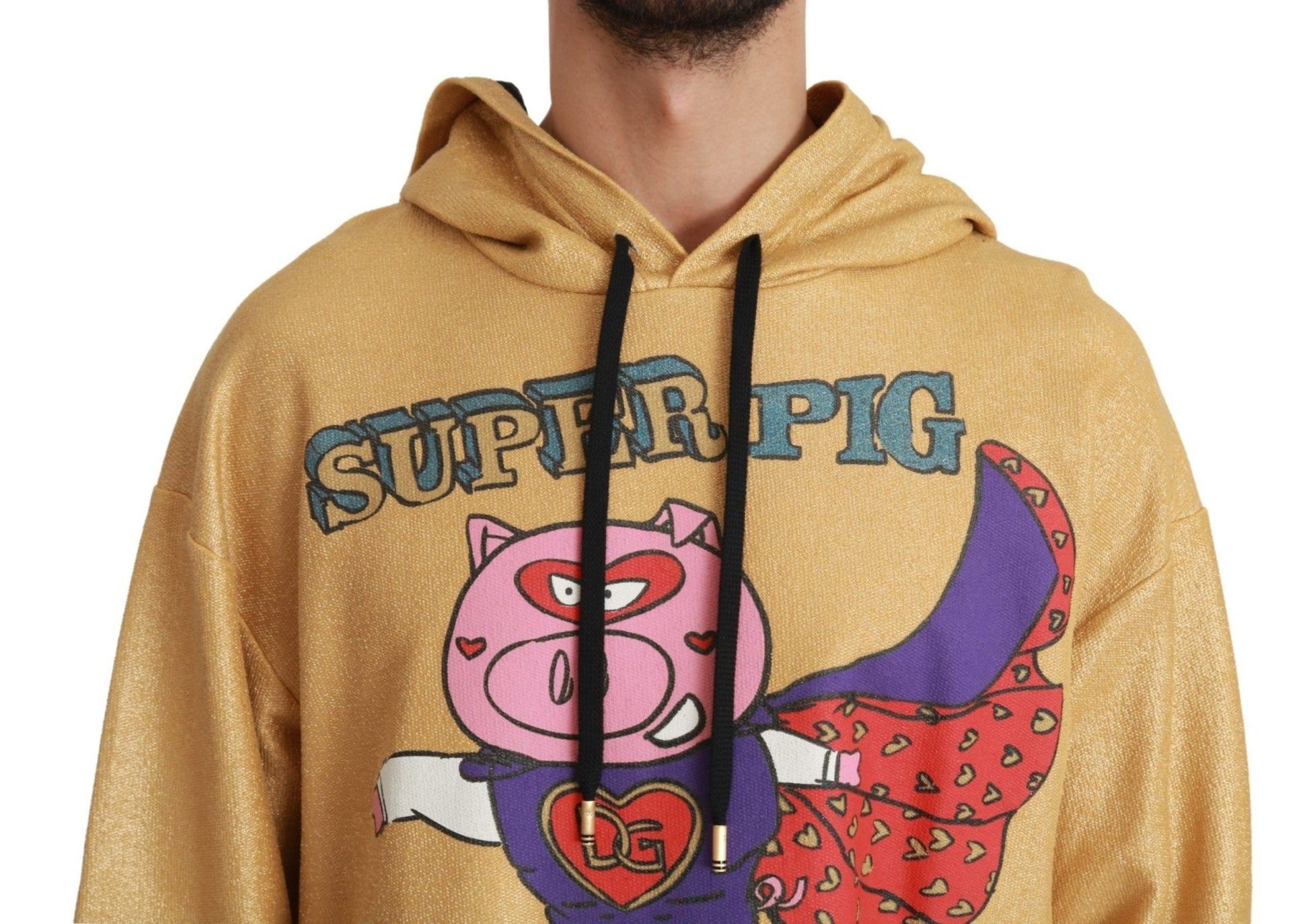 Dolce & Gabbana Exquisite Gold Hooded Cotton Sweater - Sandy Store ByNet
