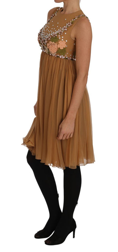 Dolce & Gabbana Exquisite Gold Silk A - line Dress - Sandy Store ByNet