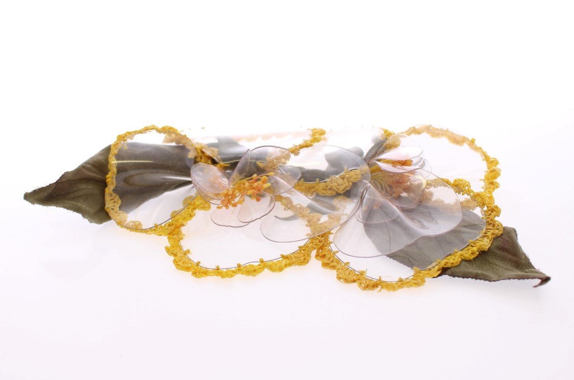 Dolce & Gabbana Exquisite Handmade Floral Silk Brooch - Sandy Store ByNet