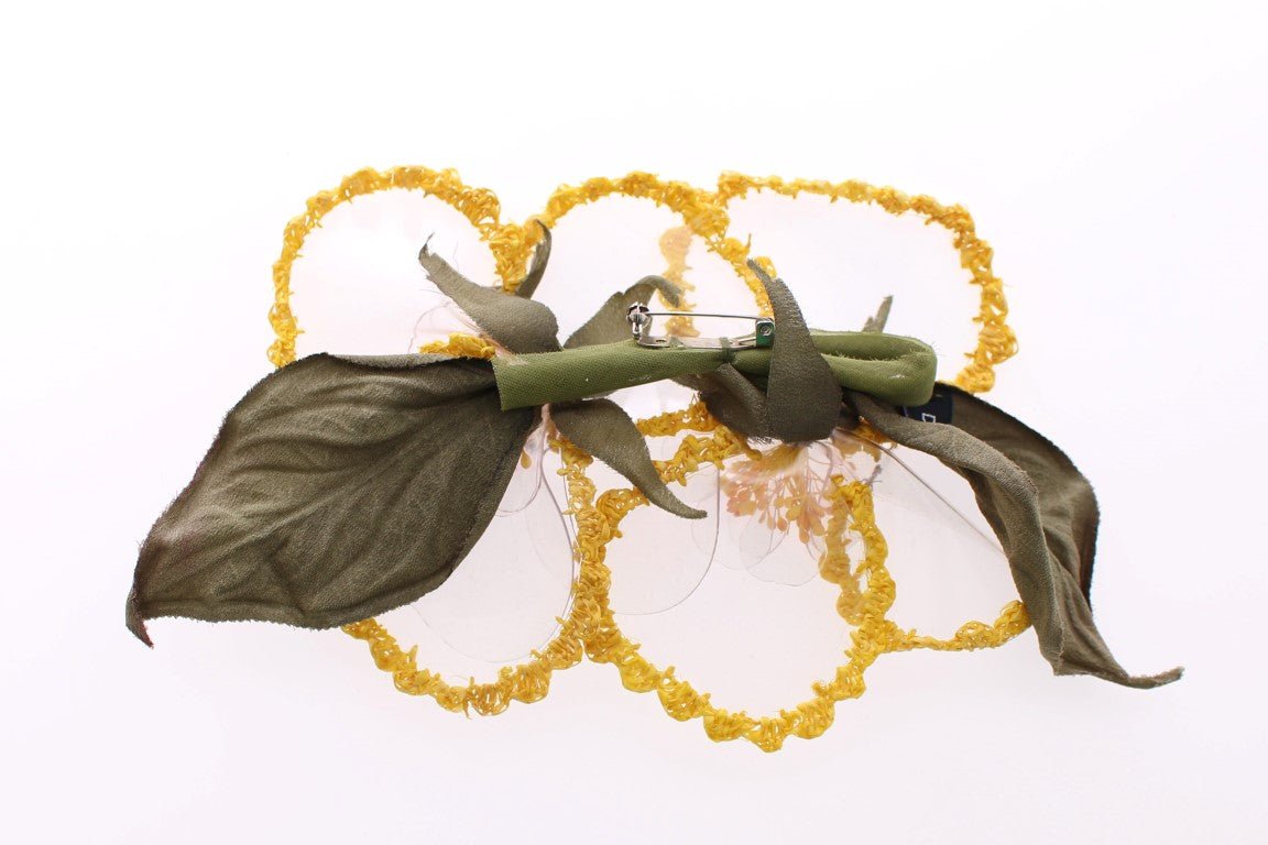 Dolce & Gabbana Exquisite Handmade Floral Silk Brooch - Sandy Store ByNet