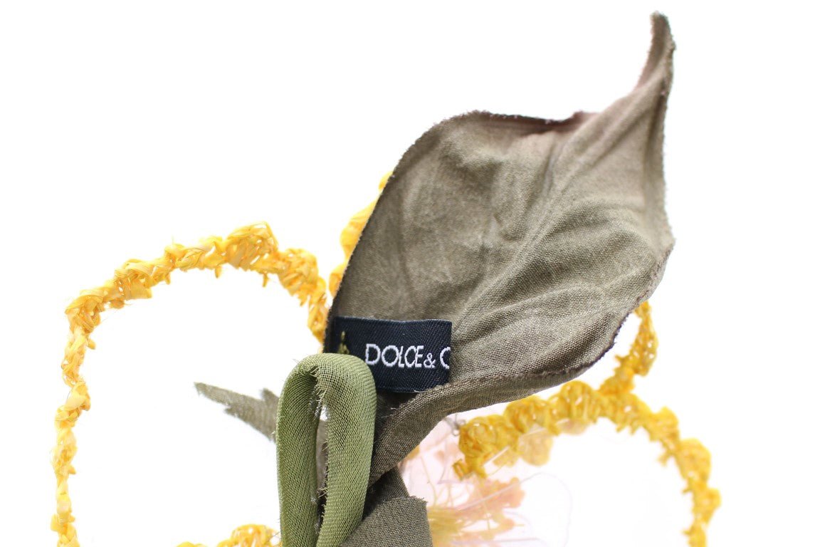Dolce & Gabbana Exquisite Handmade Floral Silk Brooch - Sandy Store ByNet