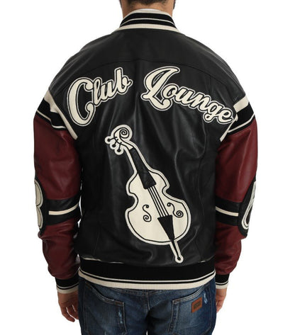 Dolce & Gabbana Exquisite Sheepskin Leather Bomber Jacket - Sandy Store ByNet