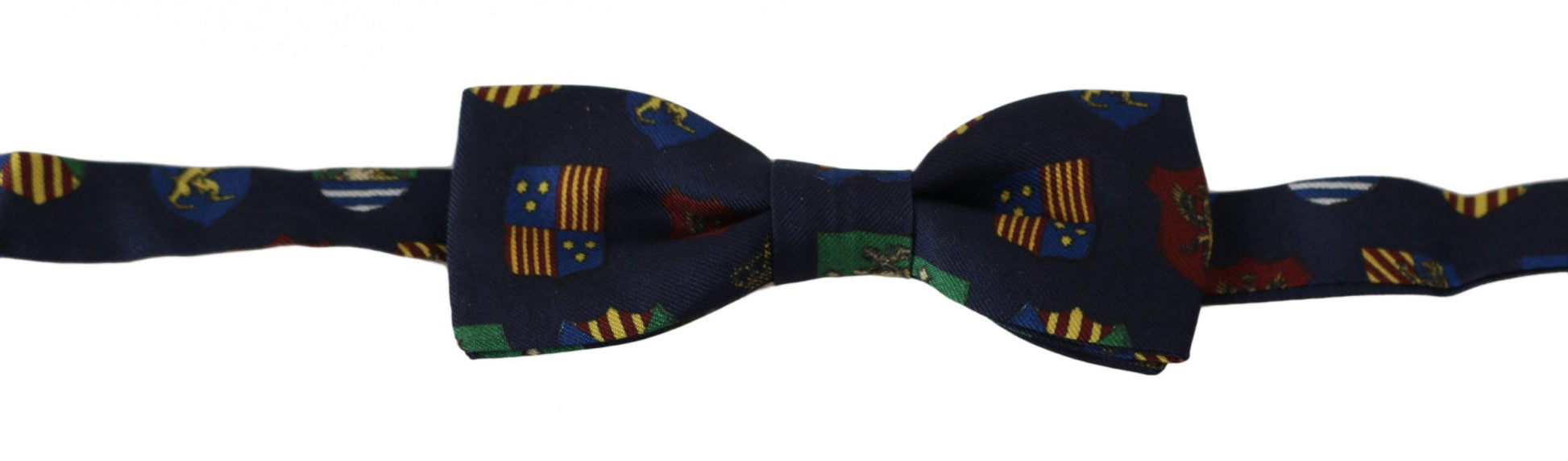 Dolce & Gabbana Exquisite Silk Bow Tie in Blue Flags Print - Sandy Store ByNet