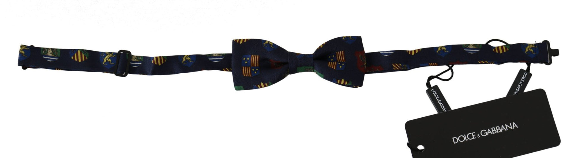 Dolce & Gabbana Exquisite Silk Bow Tie in Blue Flags Print - Sandy Store ByNet