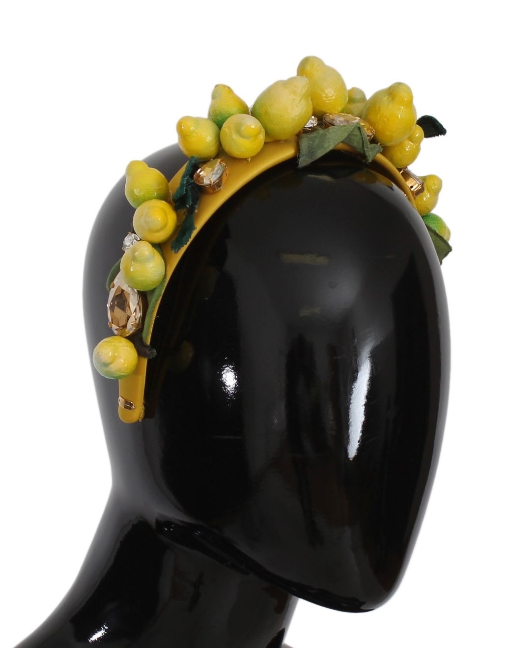 Dolce & Gabbana Exquisite Silk Crystal Lemon Headband Diadem - Sandy Store ByNet