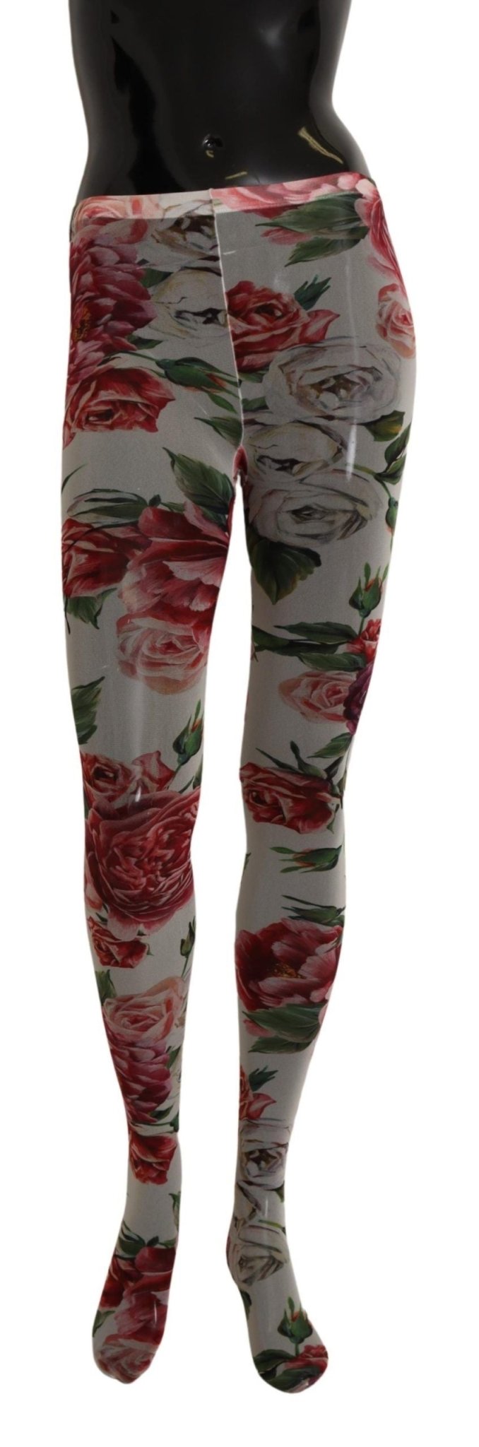 Dolce & Gabbana Floral Elegance Italian Nylon Tights - Sandy Store ByNet