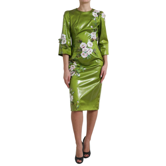 Dolce & Gabbana Floral Elegance Midi Sheath Dress - Sandy Store ByNet