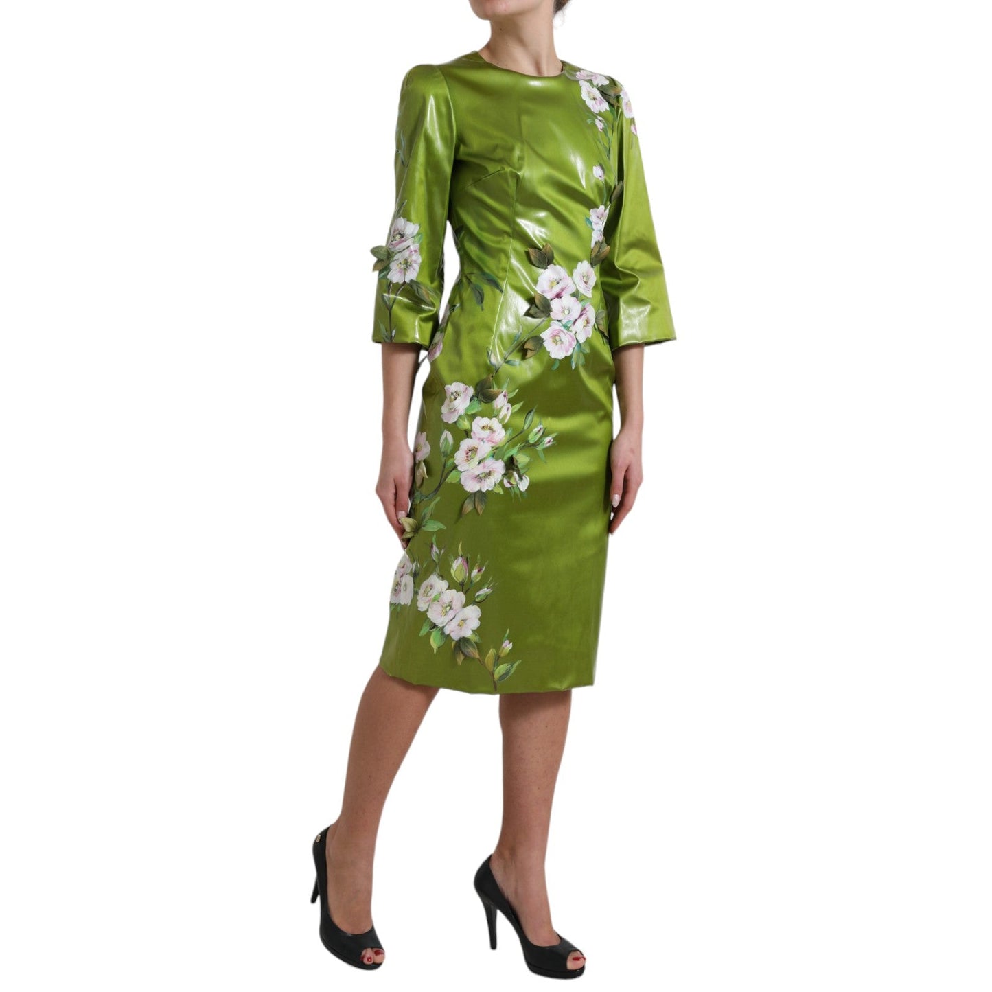 Dolce & Gabbana Floral Elegance Midi Sheath Dress - Sandy Store ByNet