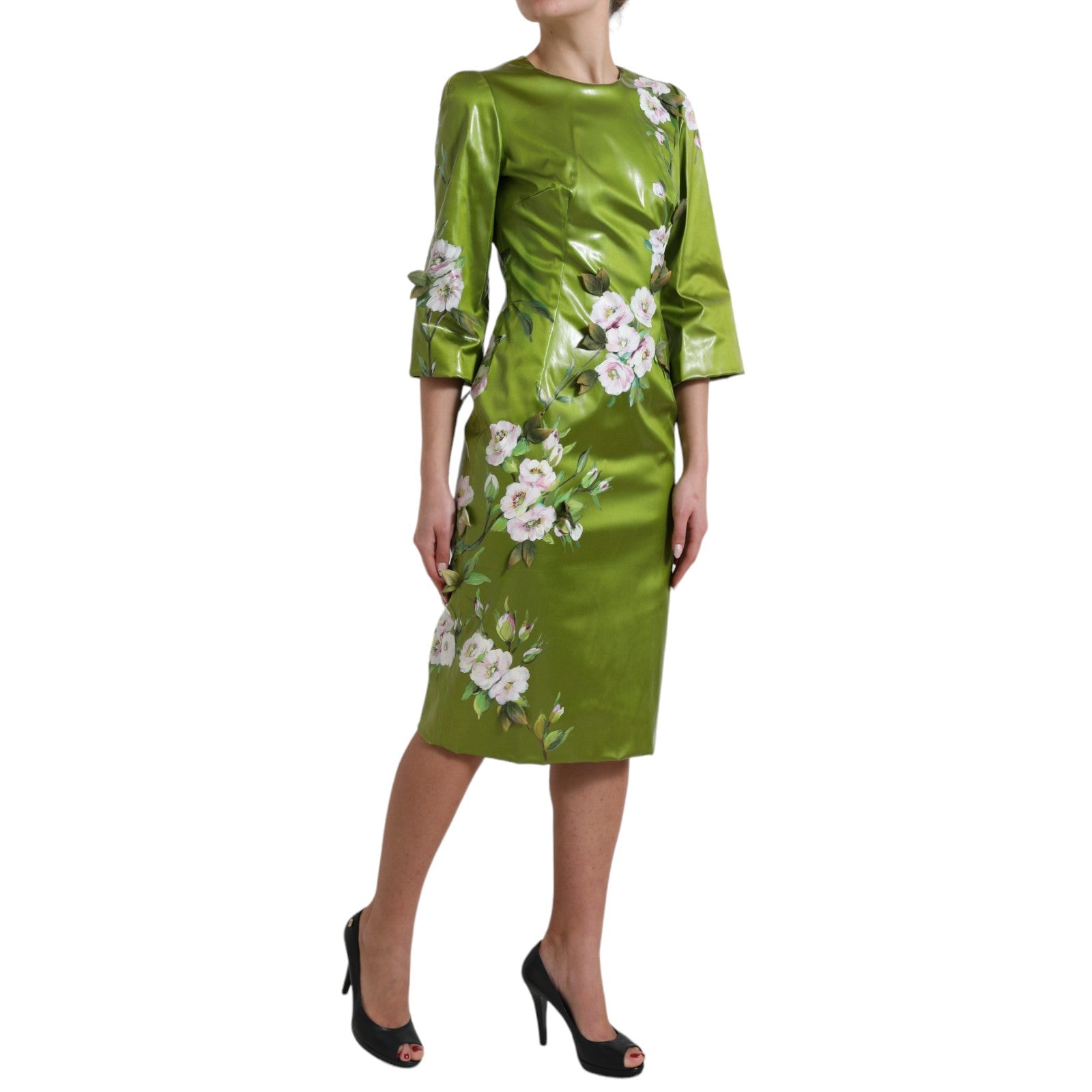 Dolce & Gabbana Floral Elegance Midi Sheath Dress - Sandy Store ByNet