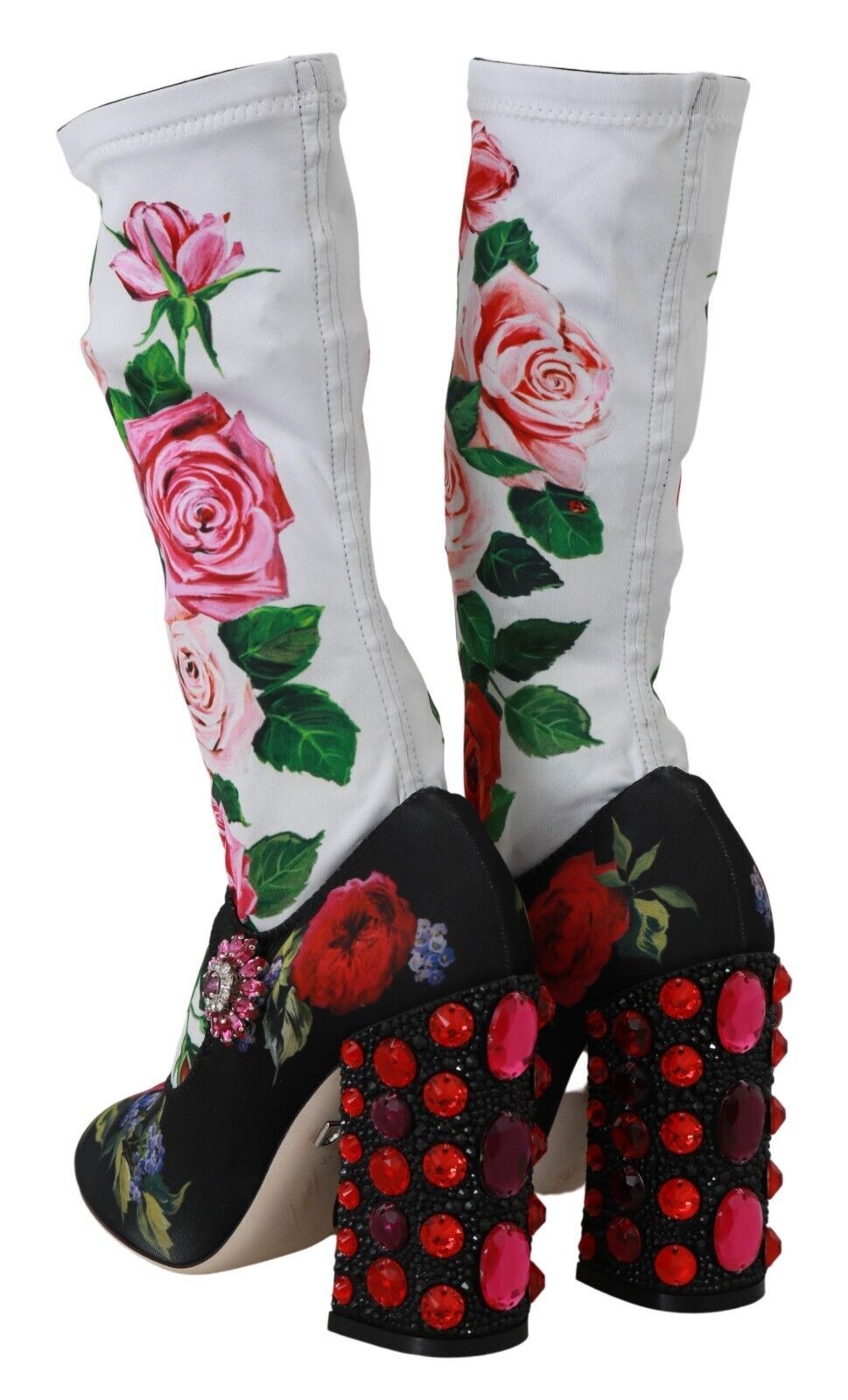 Dolce & Gabbana Floral Embellished Socks Boots - Sandy Store ByNet
