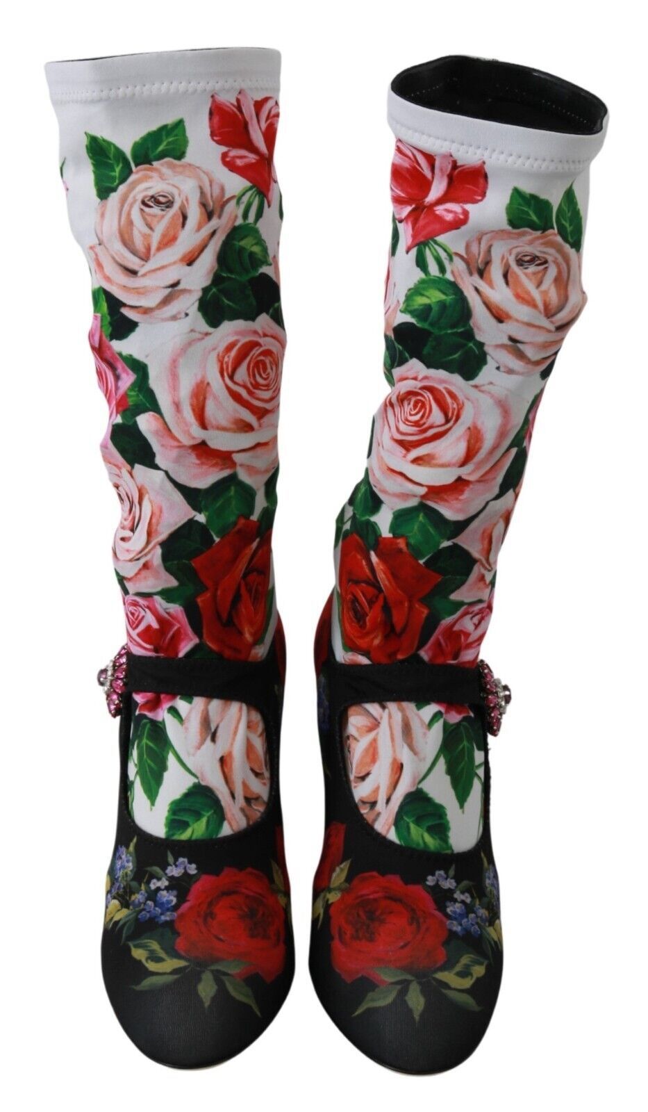 Dolce & Gabbana Floral Embellished Socks Boots - Sandy Store ByNet