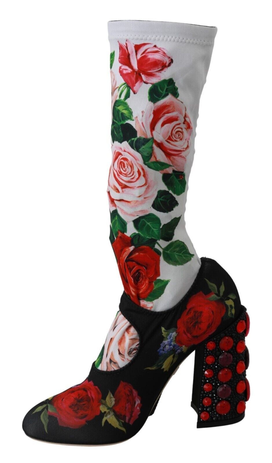 Dolce & Gabbana Floral Embellished Socks Boots - Sandy Store ByNet