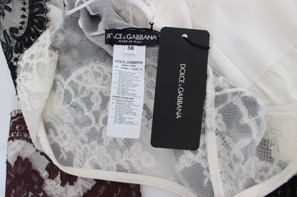 Dolce & Gabbana Floral Lace Silk Blend Maxi Dress - Sandy Store ByNet