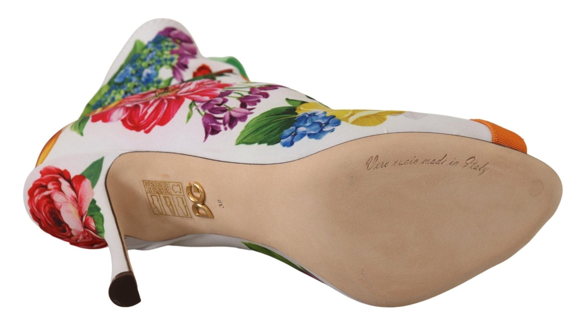 Dolce & Gabbana Floral Open Toe Jersey Heels - Sandy Store ByNet