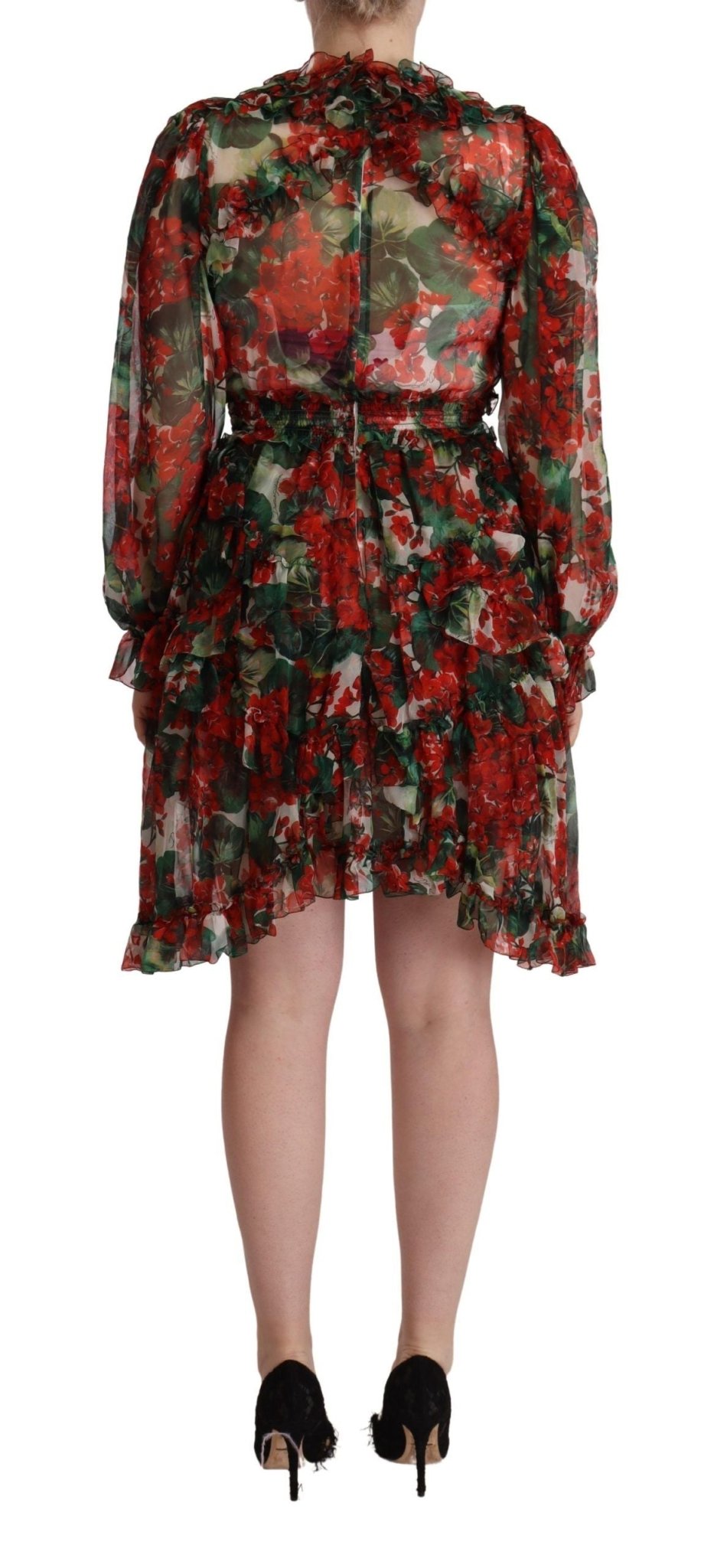 Dolce & Gabbana Floral Silk Mini Knee High Dress - Sandy Store ByNet