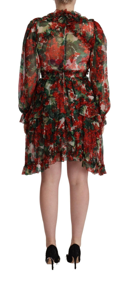 Dolce & Gabbana Floral Silk Mini Knee High Dress - Sandy Store ByNet