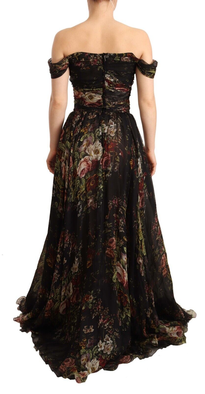 Dolce & Gabbana Floral Silk Off - Shoulder Long Dress - Sandy Store ByNet