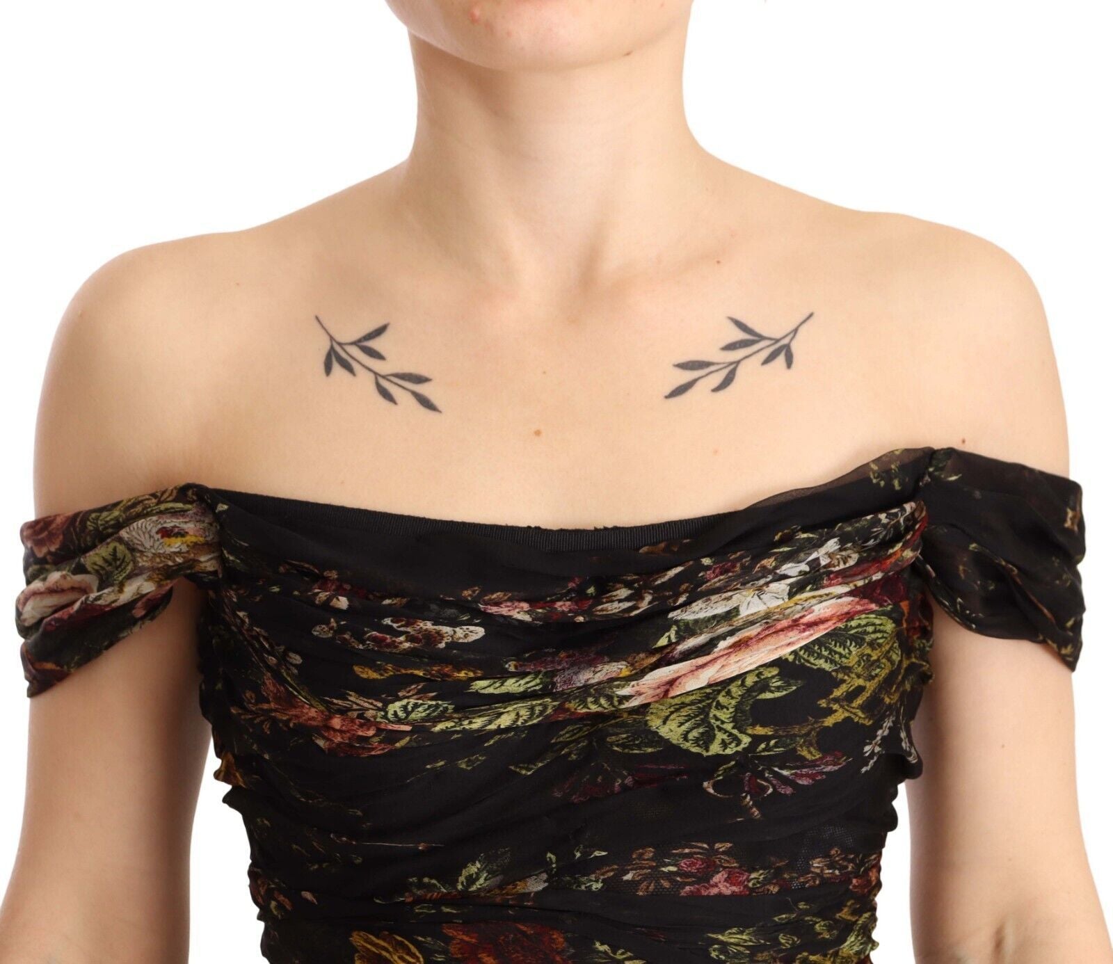 Dolce & Gabbana Floral Silk Off - Shoulder Long Dress - Sandy Store ByNet